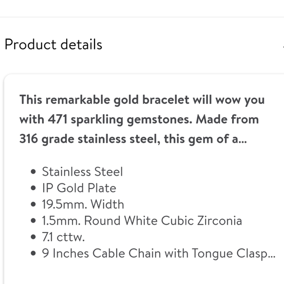 JEWELRY ANKLE BRACELET GOLD PLATE W/CRYSTALS ICED OUT CUBAN CHAIN 10" ANKLE - Picture 5 of 7